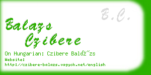 balazs czibere business card